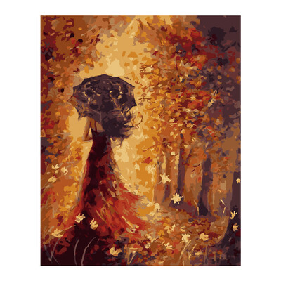 

Girl with Umbrella DIY Digital Oil Hand Painting Wall Decoration