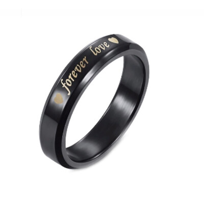 

Fashion Stainless Steel Band Titanium Black Men Wedding Ring