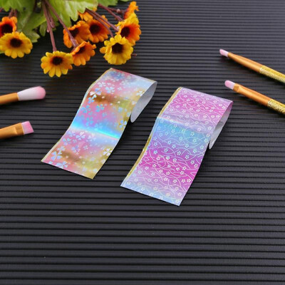 

16pcsset Manicure Nail Stickers Pink Flowers Star Sky Nails Art Decals