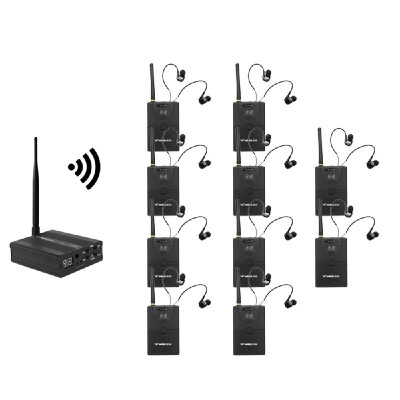 

TP-WIRELESS TP-WMS02 In-ear Stage Audio Monitor System Professional 24GHz Digital Wireless Monitor System 1 Transmitter 10 Receiv