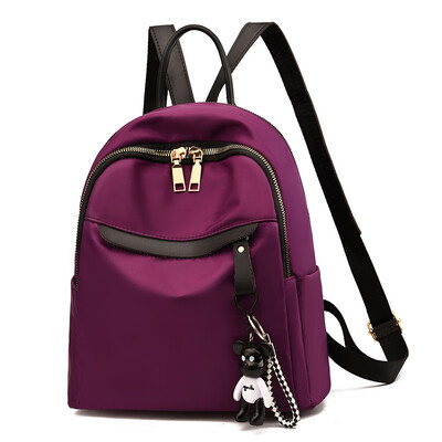 

Shoulder bag female 2019 new Korean casual wild multi-function backpack bear pendant zipper shoulder bag