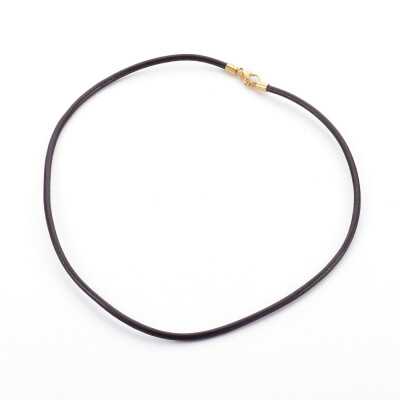 

Leather Cord Necklace Makings with 304 Stainless Steel Lobster Claw Clasps Golden CoconutBrown 184"468cm 3mm