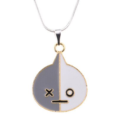 

BTS Members Cartoon Image Pendant Necklace Fashion Jewelry Alloy Chain Hot Gift for ARMY