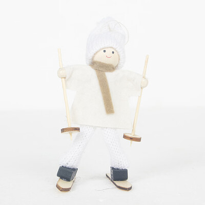 

Christmas Tree Pendant Mini Skiing Doll Xmas Hanging Door Decor Party Ornaments
