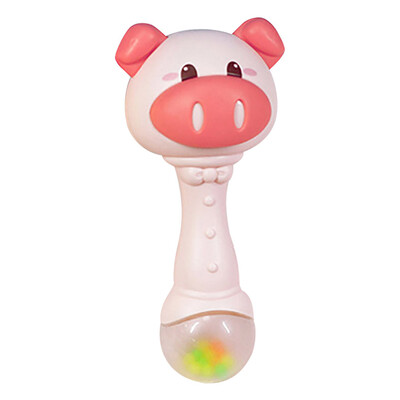 

Siaonvr Cartoon Pig Rattle Toy Baby Bell Toy Grip Training Toy