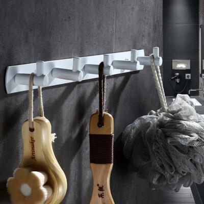 

Greensen Stainless Steel Wall 5-Hook Hanger Coat Bag Towel Rack Organizer for Home Hotel