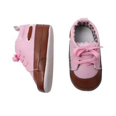 

Toddler Infant Baby Boys Girls Crib Lattice Splicing Soft Sole Anti-Slip Shoes