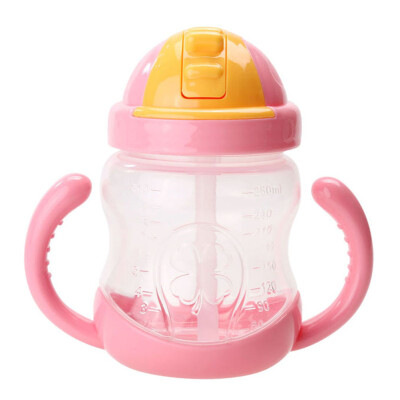 

Double Handle Baby Trainer Cup Baby Straw Type Cup Baby Straw Cup 280ml