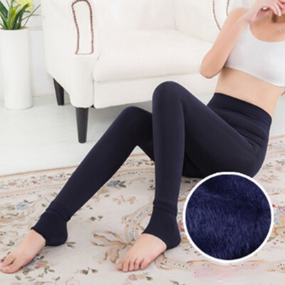 

Women Solid Fleece Lined Thermal Leggings Sexy Ladies Skinny Winter Warm Pants