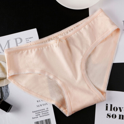 

Breathable Ladies Girls Underpants 8 Colors Women Cotton Brief Underwear Mid-waist Panties