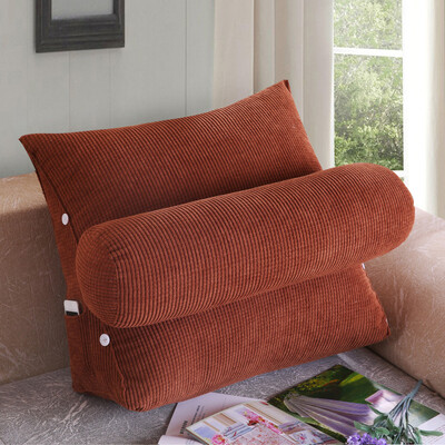

Triangle Cotton Car Seat Sofa Chair Waist Pillow Back Cushion Office Rest Pad Removable Cover Home Decor