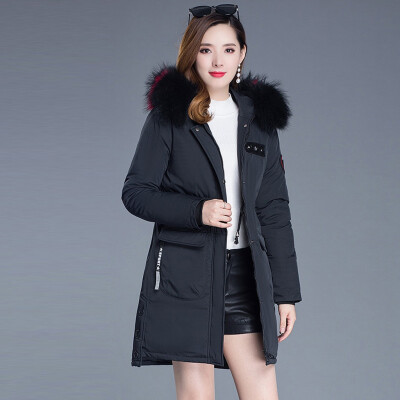 

Tailored Fashion Women Outerwear Long Sleeve Zipper Tops Hooded Button Cotton-padded Coat