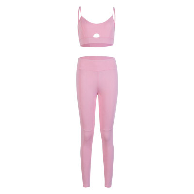 

Women 2PCSSet Sports Suit Crop Top Pants Outfit Yoga Workout Clothes