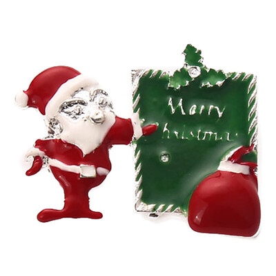 

Christmas Xmas Crystal Brooch Pin Wedding Party Jewelry Gift Novelty Buttons for Women