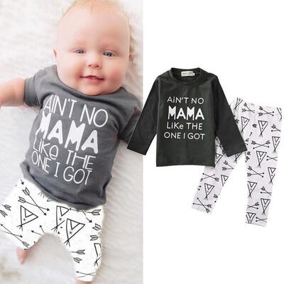 

Newborn Toddler Baby Boy Outfits Clothes Cute T-shirt Arrows Pants 2PCS Set