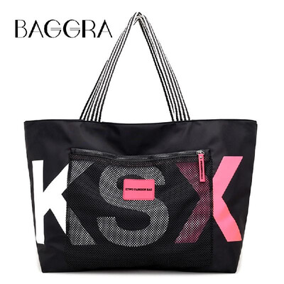 

Fashion Women Letter Print Water-Proof Nylon Handbag Large Capacity Travel Shipping Casual Tote Shoulder Bag