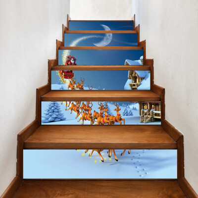 

Tailored Holiday 3D Christmas Santa Claus Pattern Stair Decals Stickers Xmas Home Decor