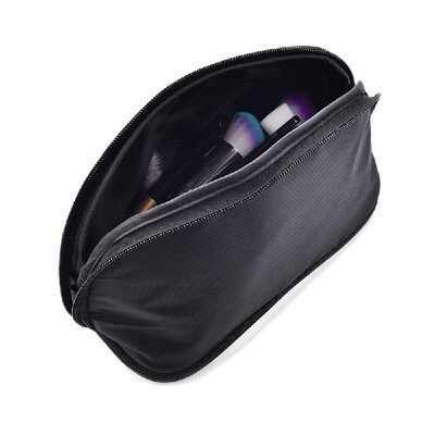 

Handy Cosmetic Pouch Women Toiletry Makeup Bag Double Layer PU Waterproof Travel Make Up Bag Brush Organizer