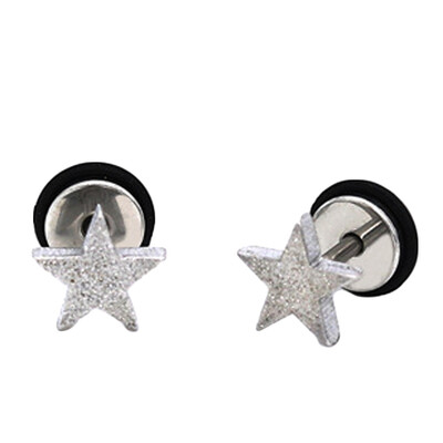 

Fashion Stud Cute Earrings Unique Black Piercing Earrings Selling Black Pentagram Stud Earrings 2018 for Piercing Pentagram