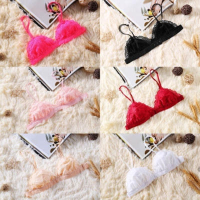 

Floral Lace Bralette Bustier Crop Tops Embroideried Triangle Unpadded Bra Sexy