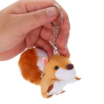 

Tailored Cute Soft Squirrel Pendant Key Chain Funny Stuffed Plush Doll Kids Toy Gift