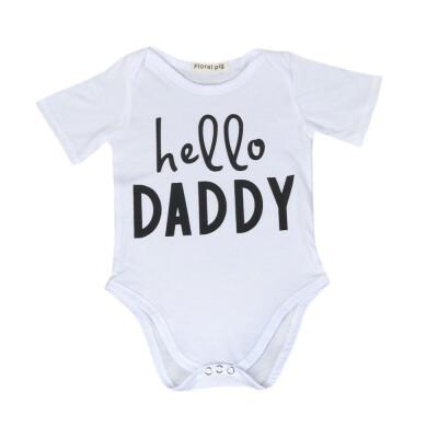 

Newborn Infant Baby Boys Girls Short Sleeve Letter Print Romper Jumpsuit Clothes