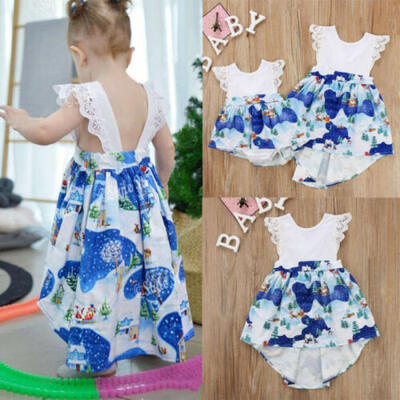 

Infant Baby Girls Toddler Kids Princess Lace Romper Dress Party Dresses Costumes