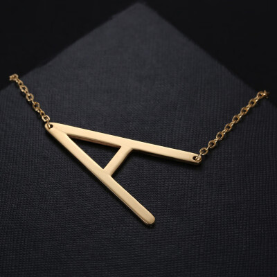 

Gold Color 26 Letter Alphabet Pendant Necklace Free combination Initial Charm Women Jewelry