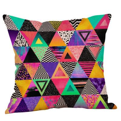 

〖Follure〗Geometric Printed Cotton Linen Throw Pillow Cases Sofa Cushion Cover Home Decor