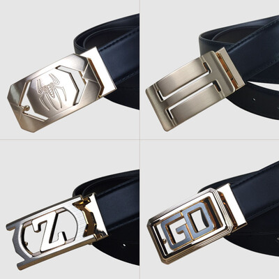 

Mens leather smooth buckle belt youth casual leather business belt pants belt buckle Korean version of the factory direct sales