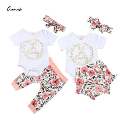 

Toddler Baby Girls Tops Romper Bodysuit Jumpsuit Pants Headband Outfits Clothes