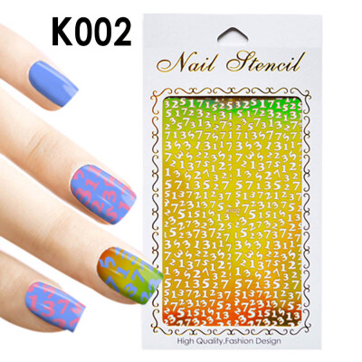 

Toponeto 1Pc Irregular Hollow Nail Art Vinyls Stencil Stickers Manicure