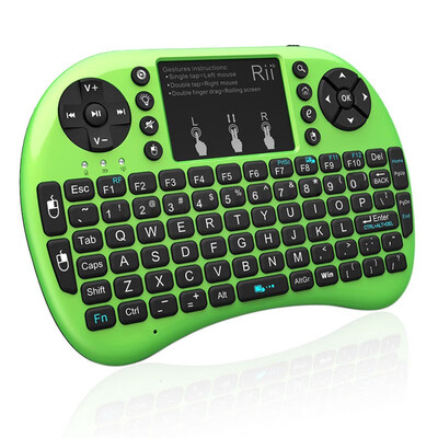 

Rii i8 24G Mini Wireless Keyboard with Backlit Backlight Multi-touch Touchpad US Layout Handheld for Andriod TV Box HTPC Pad