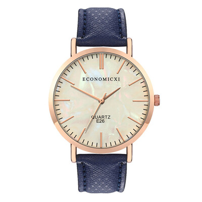 

RM Fashion Simple Belt Watch Dark Color Cool Dial No Digital Female Quartz Watch