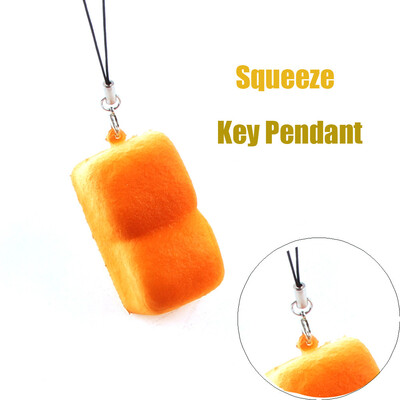 

Gotoamei Mini Bread Slow Rising Scented Squeeze Relieve Stress Key Pendant