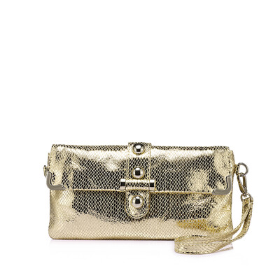 

REALER barnd women genuine leather day clutch female evening bags high quality ladies crossbody bags with serpentine prints