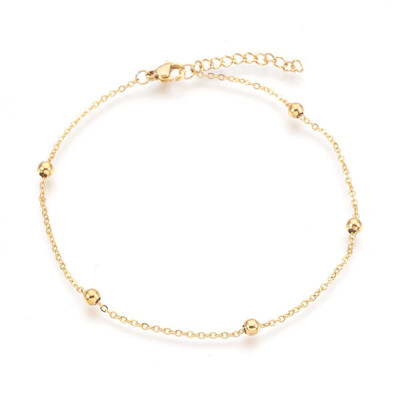 

304 Stainless Steel Cable Chain Anklets Golden 9-38"237cm 16mm