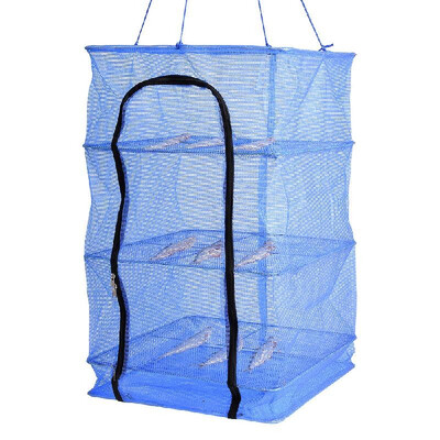 

Foldable 4 Layers Fish Drying Rack Vegetable Dishes Dryer Mesh Hanging Net