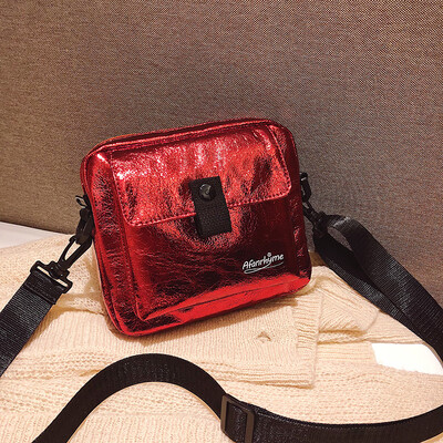 

Ins net red texture crack small square bag female 2019 new Korean broadband fashion shoulder slung bag
