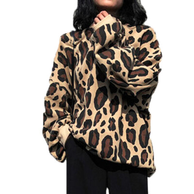 

Starmoon Fashion Women Leopard Print Long Sleeves Easy Blouse Pullover Sweatshirt Tops