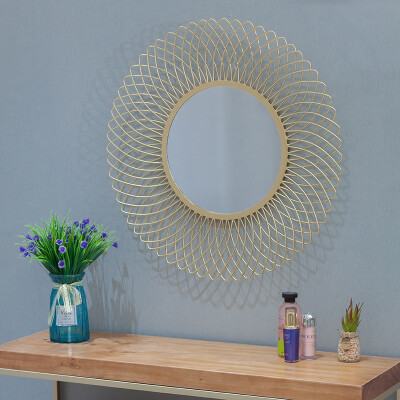 

YUEHONG Fashion wrought iron mirror home mirror sleek minimalist luxury 15408