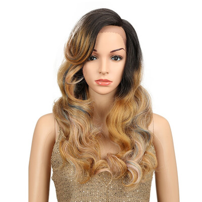 

Noble 22" Long Loose Wave Equal Ombre Glueless Heat Resistant Wig 180 Heavy Density Synthetic Wigs For Black Women