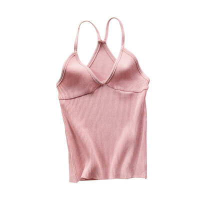 

Womens Sexy V Neck Sleeveless Solid Knitted Camisole
