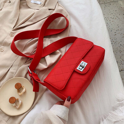 

Girls small bag new Korean fashion casual lock buckle shoulder Messenger bag small square bag tide