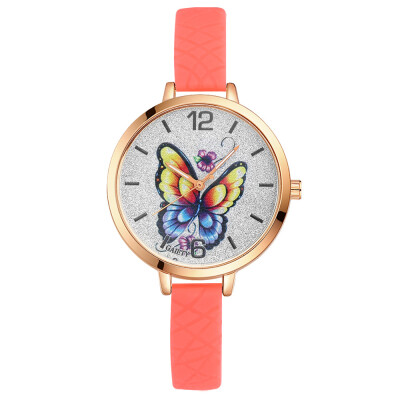 

Watch Butterfly Dial Quartz Watch GAIETY Brand Fashion Watch Silicone Strap