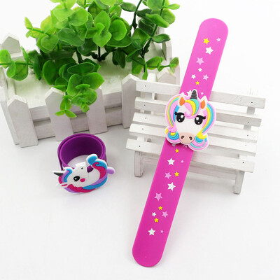 

Christmas Unicorn Slap Snap Wrap Wristband Band Bracelet Hand Ring Kids Boy Vogue