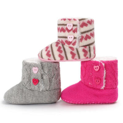 

Kids Newborn Baby Girls Boys Crochet Knit Woolen Soft bottom Toddler Boots Shoes