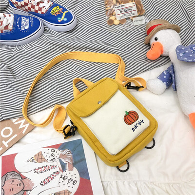 

Baggage Canvas Baggage Girls One Shoulder Slant Baggage College Students Summer Baitao Korean Version of Ancient Girl Inssen Depar