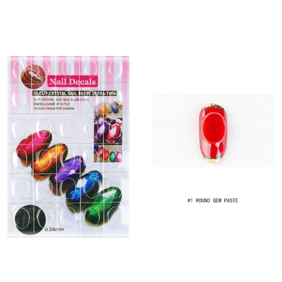 

Toponeto Nail Tool Gem Mould Transparent Plastic Sheet Mould Nail Gem Paste
