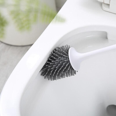 

Rubber Head Long Handle Toilet BrushBase Household Bathroom Cleaning Brush